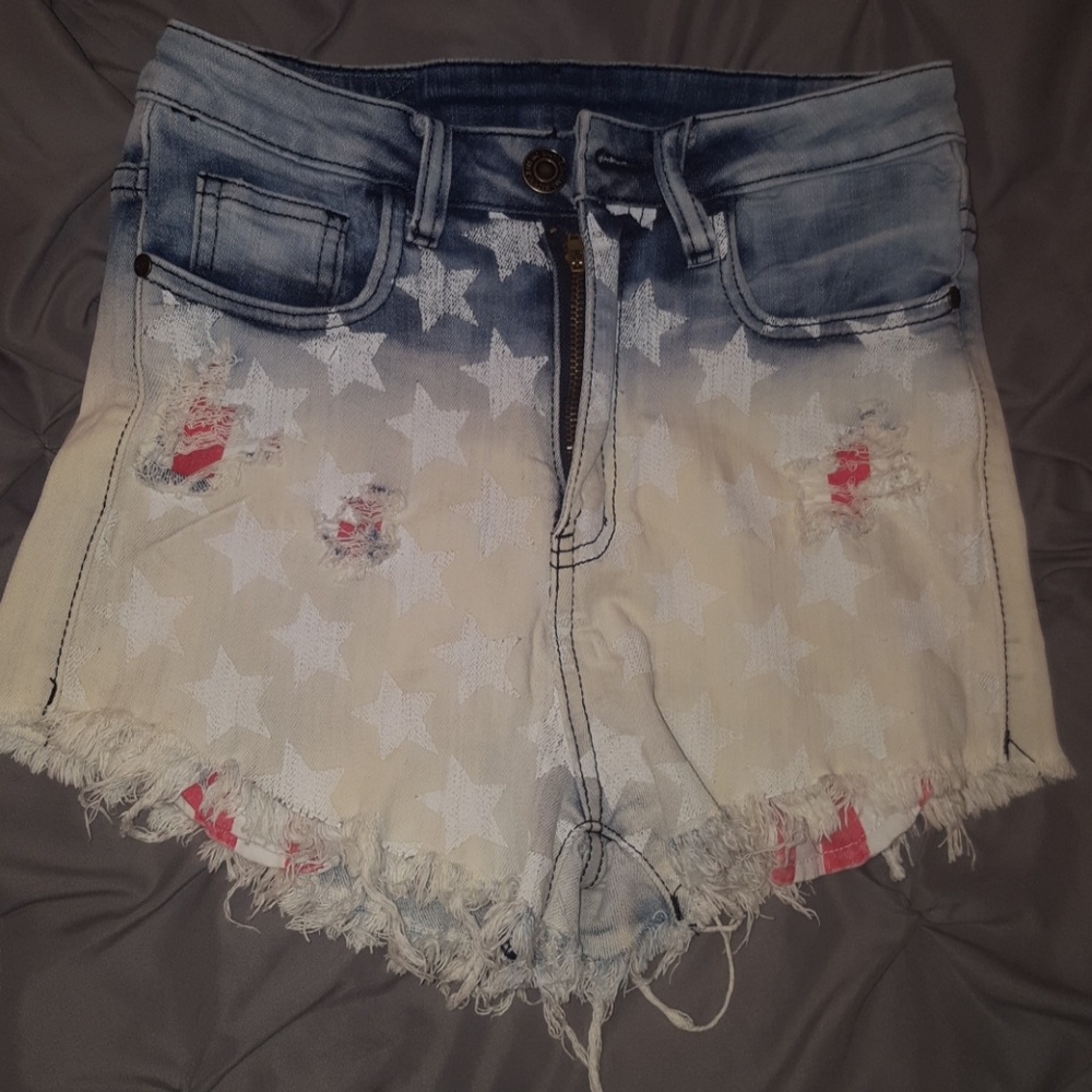 High wasted 4th of july shorts